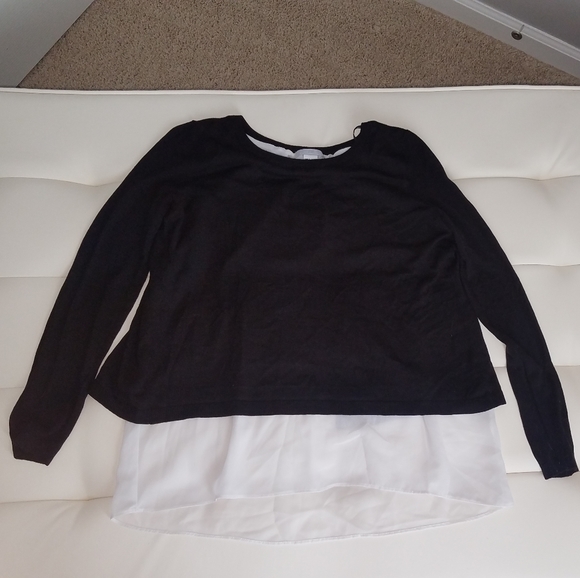 H&M black white split back sweater - Picture 6 of 9